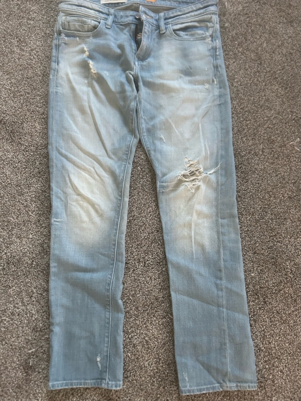 Pilcro and the Letterpress- Anthropologie Faded light-wash jeans
